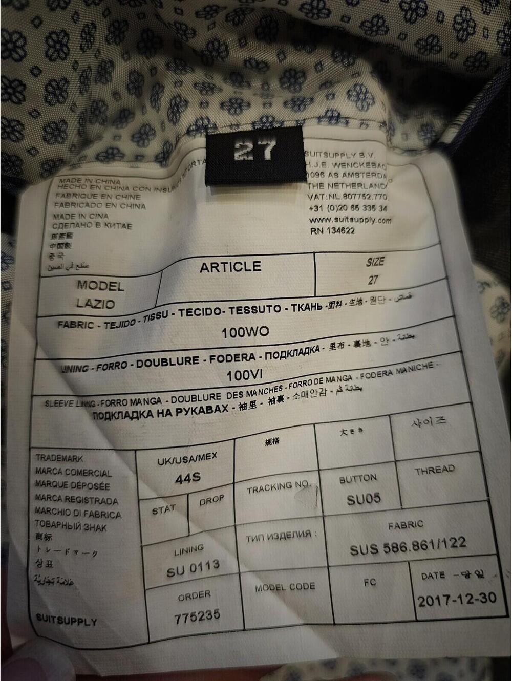 Vitale Barberis Canonico Blazer 44S Lazio Made In Italy - Picture 11 of 11
